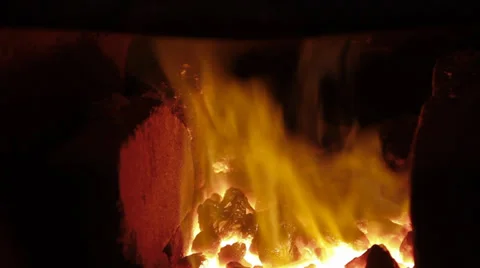 Forge furnace pan Stock Footage 31514536