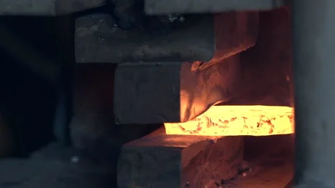Forge hot metal Stock Footage 98817595