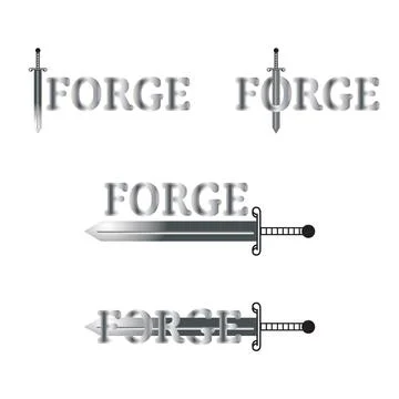 Forge icons on white Stock-Illustration