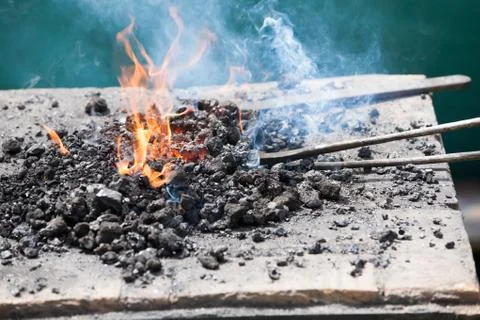 Forge a knife Stock Photos