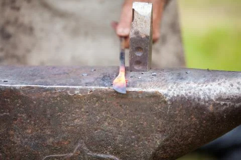Forge a knife Stock Photos