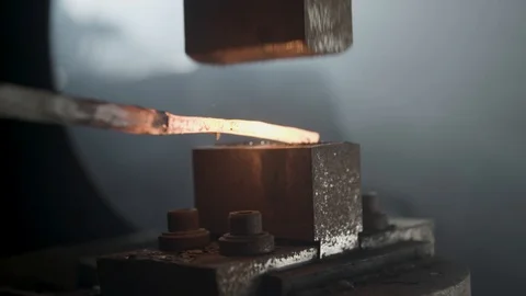 Forge welding iron Stock-Footage 92058468