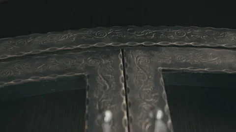 Forge workshop. Smithy manual production. Finished product - window for the Stock Footage 117403083