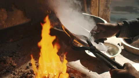 Forge workshop. Smithy manual production. Stock Footage 234095881