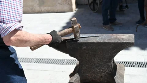 Forge workshop. Smithy manual production. Stock Footage 244255386
