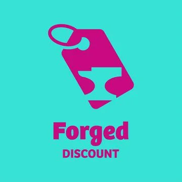 Forged Discount Logo Stock Illustration