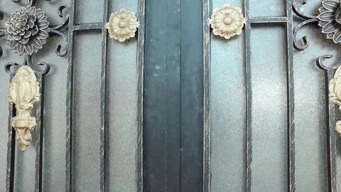 Forged door 2 Stock Footage 78213366