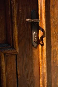 Forged door handle Stock Photos