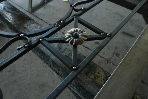 Forged gates created by a master. Stock Photos