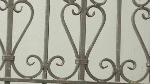 Forged iron gate. Stock Footage 69143531