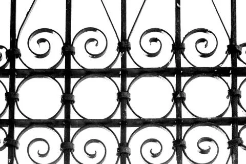 Forged lattice pattern details the isolate Stock Photos