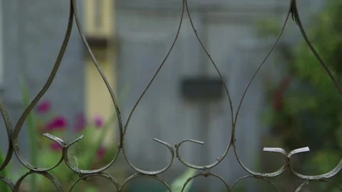 Forged Metal Gate Stock Footage 261588663