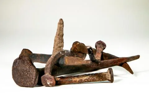Forged nails Stock Photos