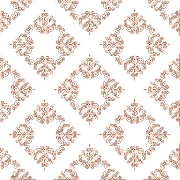 Forged seamless pattern of black fleur-de-lis on a white background. Openwork Stock Illustration