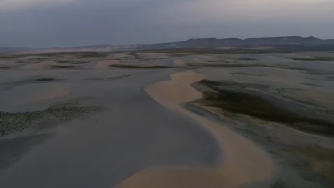 Forget the coffee and fly the dunes Stock Footage 96764015