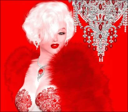 Forget me not, blonde bombshell Stock Illustration