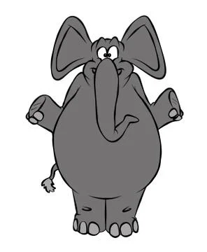 Forgetful elephant Stock Illustration