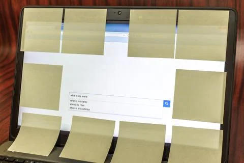 Forgetting and dependence concept Stock Photos