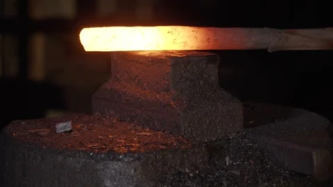 Forging fences in the forge Stock Footage 106872755