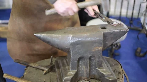 Forging a Horseshoe Stock Footage 44529527