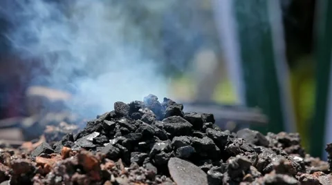 Forging hot metal in smithy Stock Footage 64479512