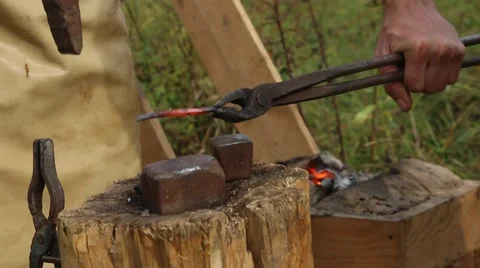Forging metal object Stock Footage 62802177