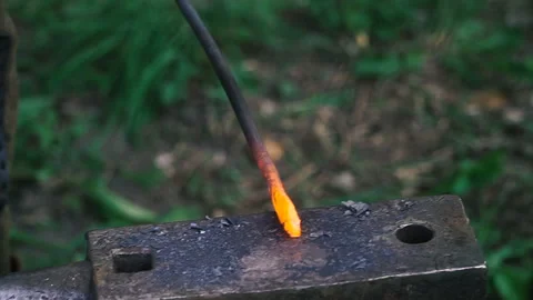 Forging metal. Work on metal Stock Footage 99899589