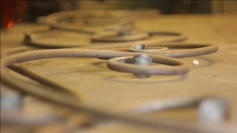 The forging products are on the table Stock Footage 75514144