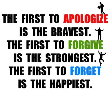 Forgive and forget Stock-Illustration