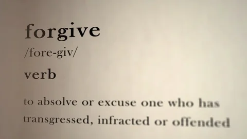 Forgive Definition Stock Footage 102731108