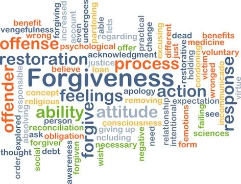 Forgiveness background concept Stock Illustration