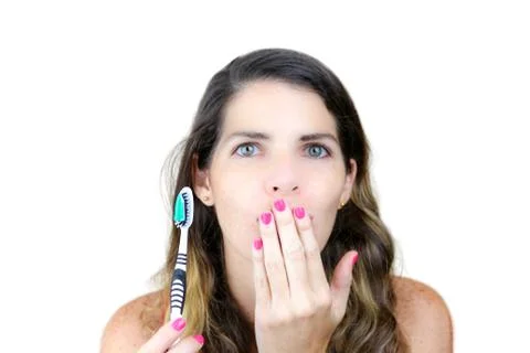Forgot to brush my teeth Stock Photos