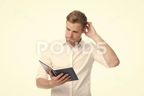 Forgot business meeting. Time management skills. Businessman planning schedule Stock Photos