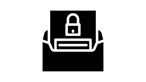 Forgot password glyph icon animation Stock Footage 227097566