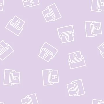 Forgot password line vector seamless pattern Stock Illustration
