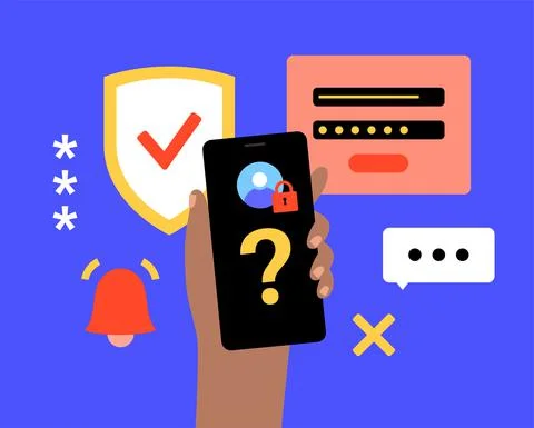 Forgot password question Stockillustratie