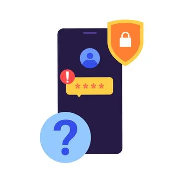 Forgot password question Stockillustratie