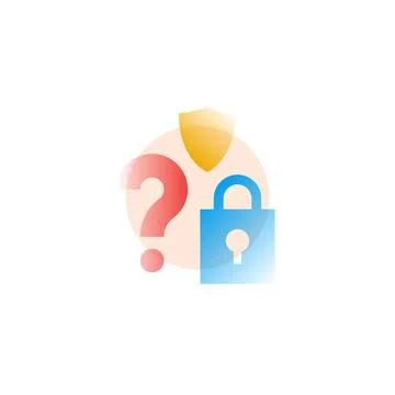 Forgot password. Vector icon in gradient style Stock Illustration