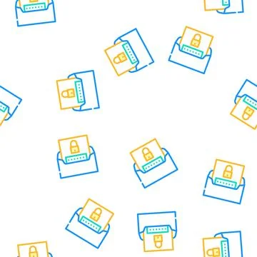 Forgot password vector seamless pattern Illustrazione stock