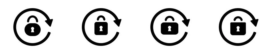 Forgot reset password icon. Change account password button. Stock Illustration