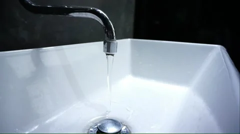 Forgot to turn off the water at the white basin Stock Footage 50389974