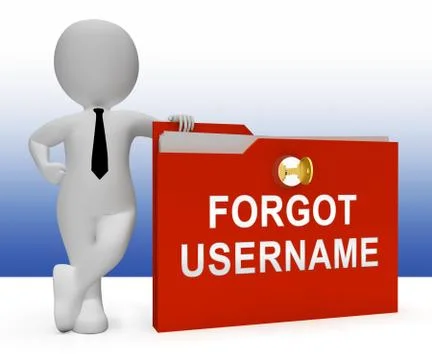 Forgot Username Folder Means Wrong Userid Entered - 3d Illustration イラスト素材