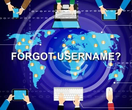 Forgot Username Message Means Wrong Userid Entered - 3d Illustration 스톡 일러스트