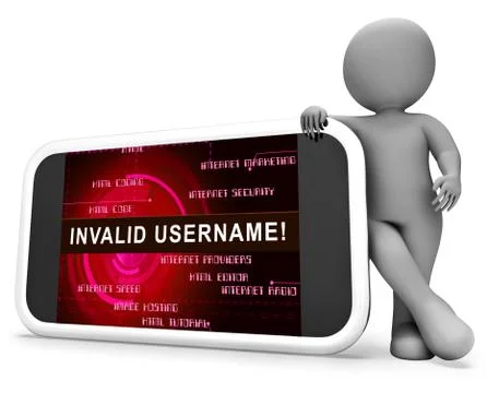 Forgot Username Phone Means Wrong Userid Entered - 3d Illustration Иллюстрация
