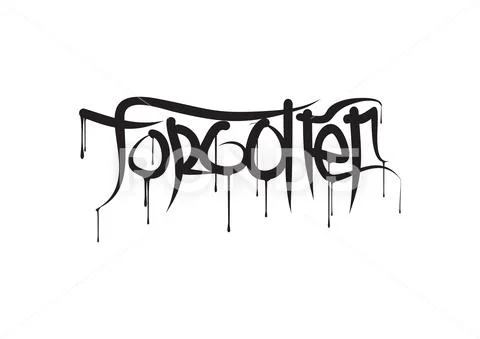 Forgotten lettering text. Modern calligraphy style vector illustration ...