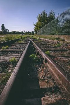 Forgotten Old and Rusty Railway Photo - Portrait Stock Photos