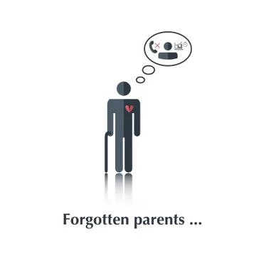 Forgotten parents Stock Illustration
