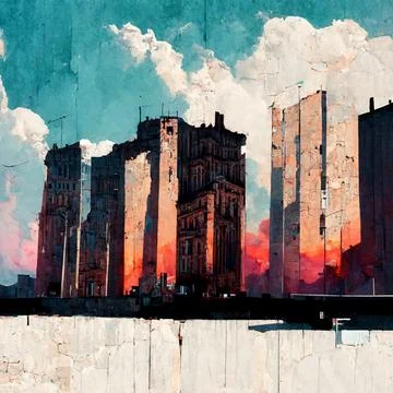 Forgotten Skyline Stock Illustration