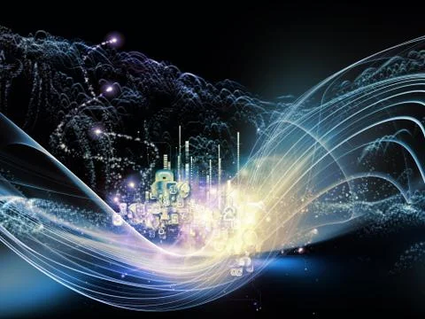 Forgotten Virtual World Illustrazione stock