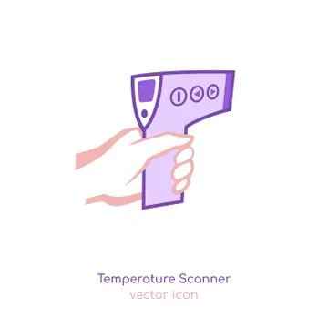 Forhead temperature icon Stock Illustration
